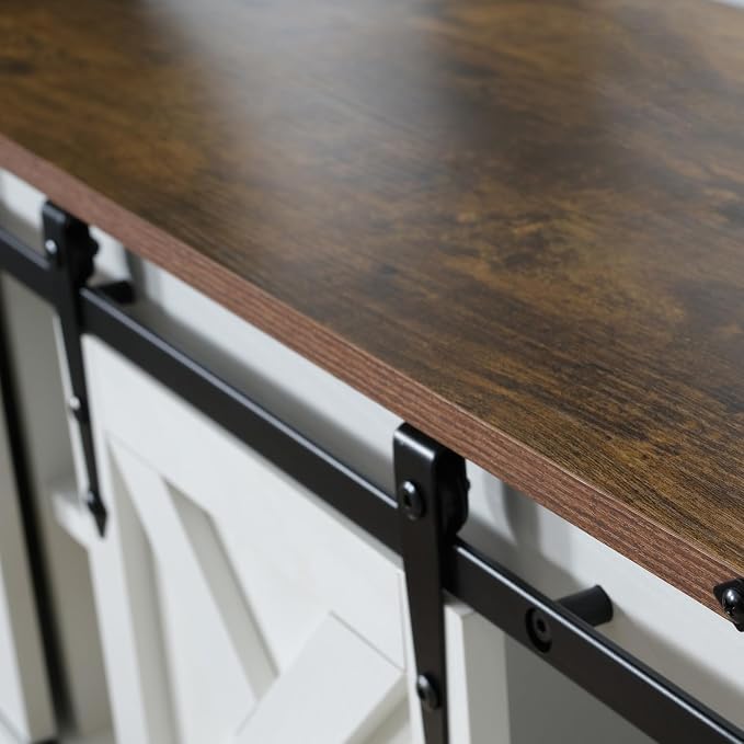 White Farmhouse Entryway Table, Rustic Hallway Table - Image 6