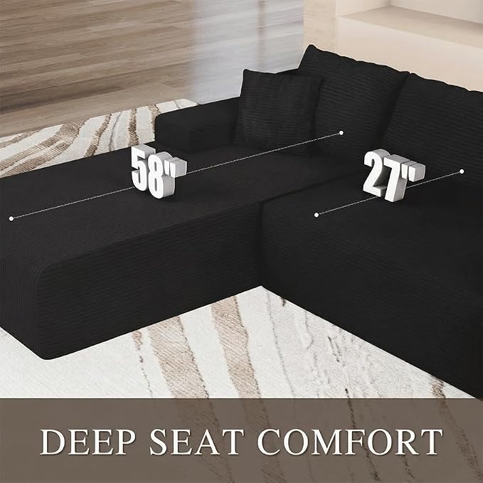 104" Convertible Sectional Couch - Image 4