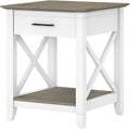 Bush Home End Table with Drawer, Nightstand with Storage, Living Room and by BushHome