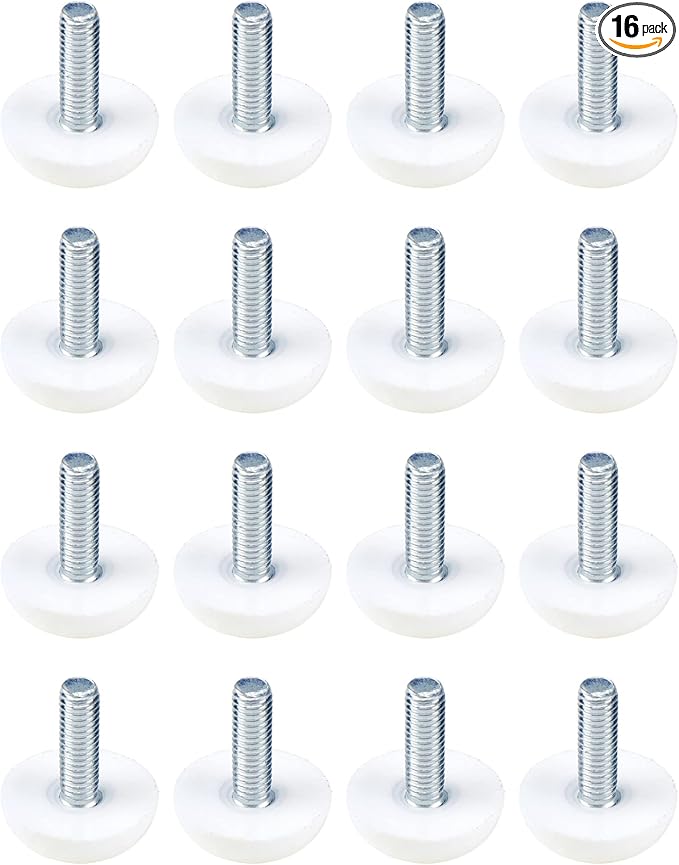 Antrader 16 Pack M6×18mm Furniture Lvelers, Table Leg Levelers, Levelling Foot by Antrader