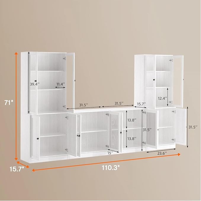 TUSY 71" TV Stand Storage Set - Image 2