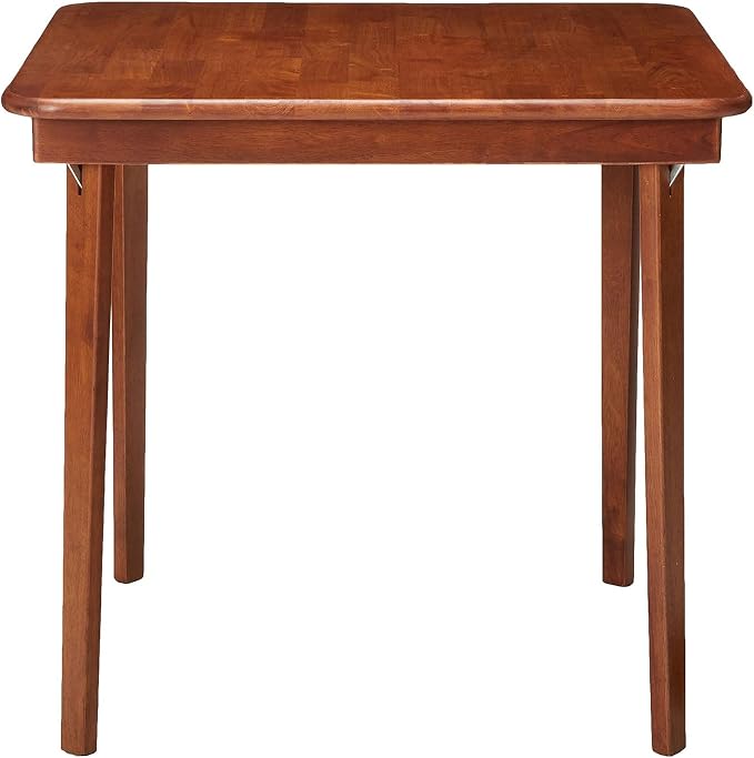 MECO Stakmore Classic Straight Edge Solid Wood Folding Card Table, Cherry Frame - Image 6
