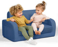 3-in-1 Extra Wide Convertible Kids Couch, Flip Open Toddler Couch to Lounger by LittleDove