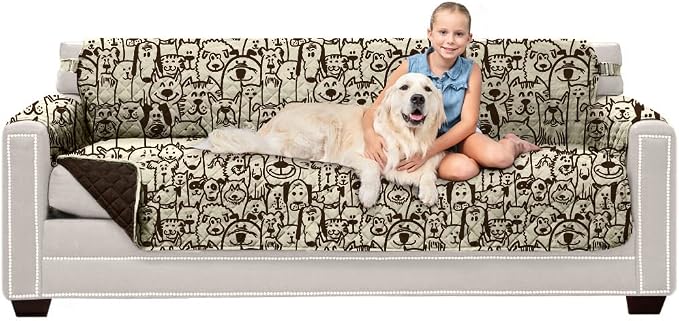 Sofa Shield® Couch Slip Covers for Dogs, Reversible Furniture Protector by SofaShield