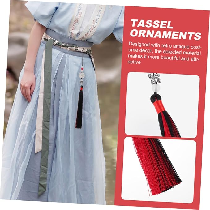 4pcs Ancient Handmade Tassel Pendant Hanging Tassel Ornament Korean Style - Image 4