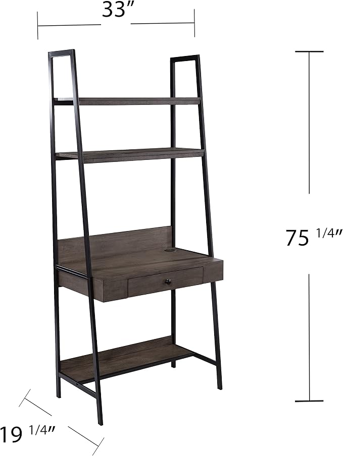SEI Furniture - Lizvan Industrial Ladder Desk - Industrial Design - Image 9