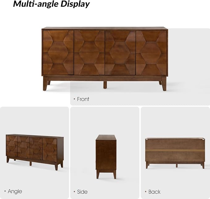 HULALA HOME Mid Century Sideboard Buffet Cabinet - Image 6