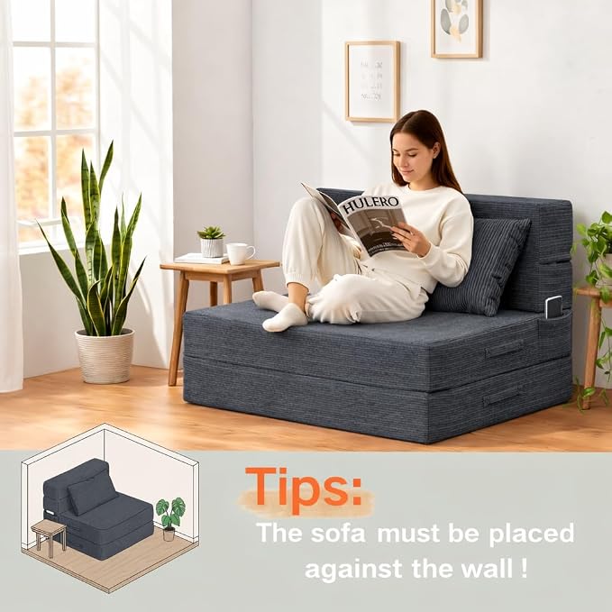 Folding Sofa Bed, 4 in 1 Convertible Sleeper Chair - Image 8