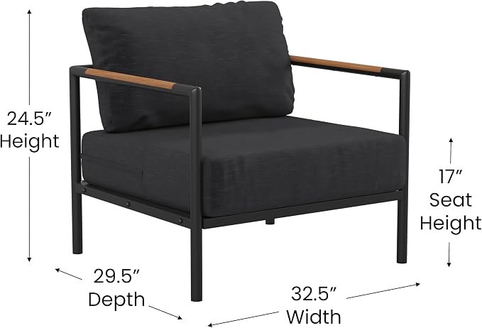 Flash Furniture Lea Indoor/Outdoor Patio Chair - Image 3
