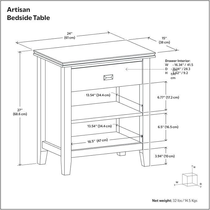 SIMPLIHOME Artisan Bedside Table - Image 11