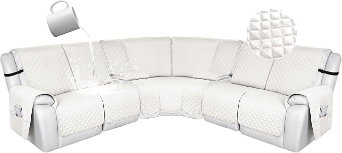 HDCAXKJ 100% Waterproof Reclining Sectional Couch Covers L Shape Recliner Sofa by HDCAXKJ