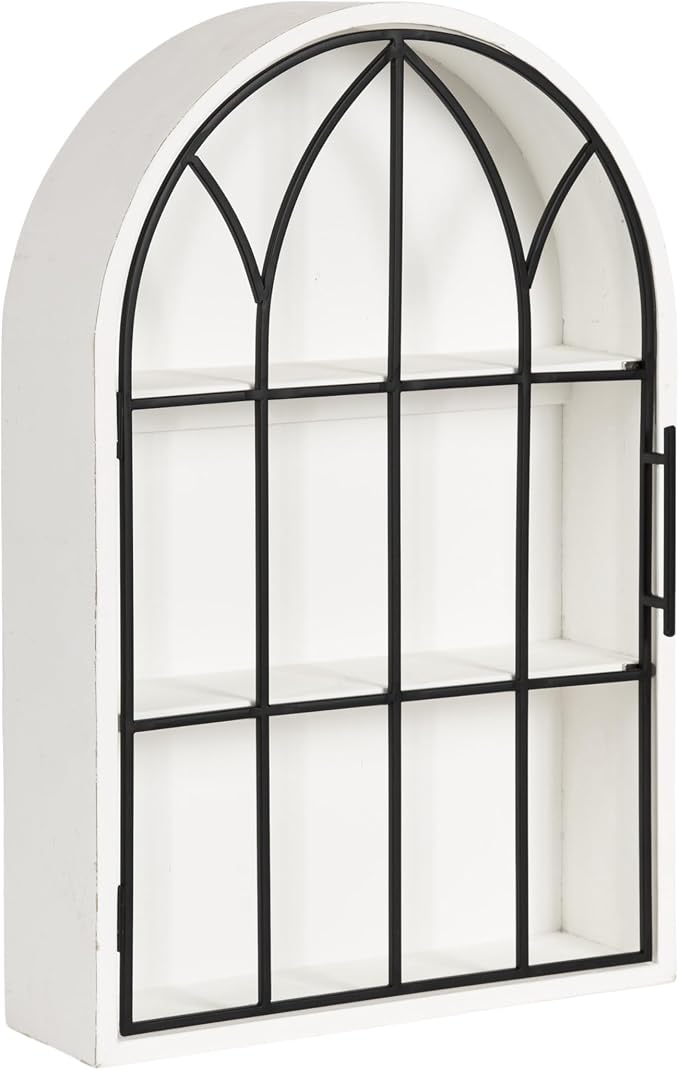 Kate and Laurel Megara Decorative Wooden Hanging Arched Wall Cabinet by KateandLaurel