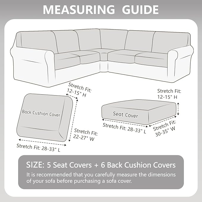 Arfntevss Velvet Sectional Couch Covers L Shape Couch Cushion Covers Slipcovers - Image 3