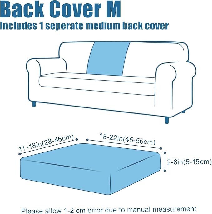 Smiry Waterproof Couch Cushion Covers, Stretch Jacquard Thick Sofa Cushion - Image 6