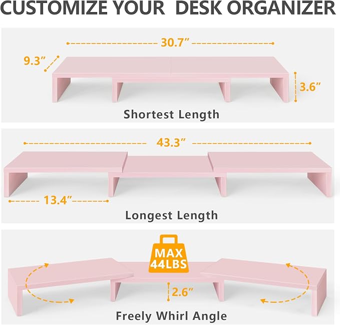 TAVR Dual Monitor Stand Riser, Computer Monitor Stands - Image 6