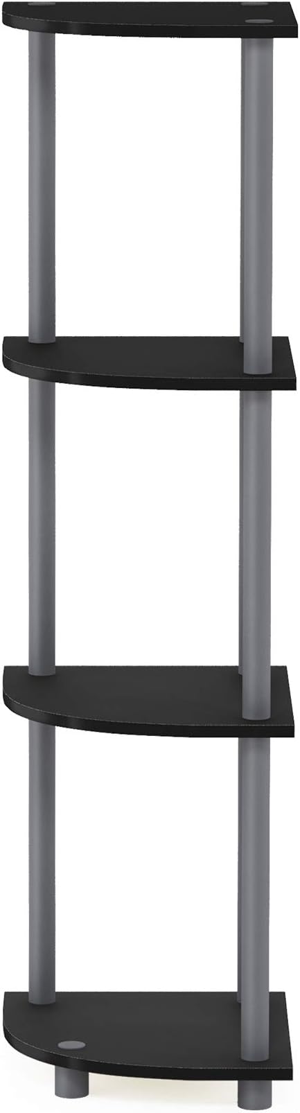 Furinno Turn-N-Tube Corner Shelf, 4-Tier Corner Bookshelf, Display Storage - Image 6