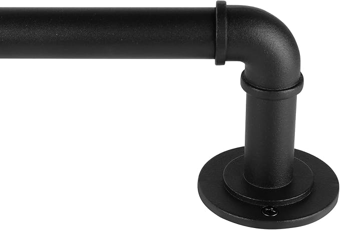 Industrial Curtain Rods for Windows 66 to 120 Inches, for Indoor and Outdoor by JoyUltra