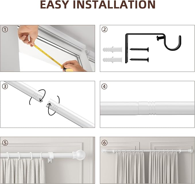 SMODBRODRE Curtain Rods for Window 32 to 62 - Image 4