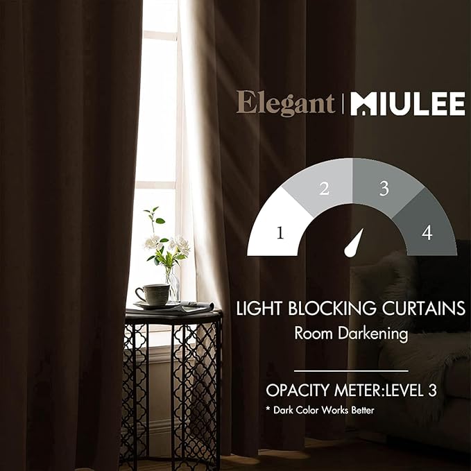 MIULEE Blackout Curtains 95 Inches Long - Image 2