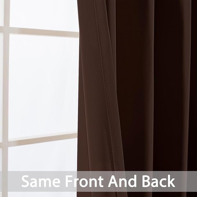 Yakamok 2 Panels Thermal Insulated Grommet Light Blocking Blackout Curtains - Image 7