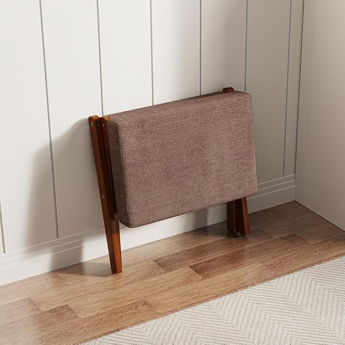 BAMBOOHOMIE Foldable Foot Stool Ottoman, Modern Foot Rest - Image 9