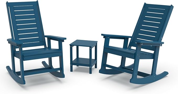 GREENVINES Outdoor Rocking Chair Set | 3-Piece | 2 Rocking Chairs by GreenVines