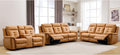 ANJ 3-Piece Faux Leather Power Recliner Sofa Set by ANJ
