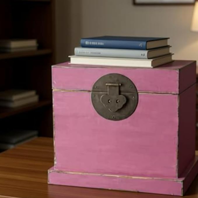 Chinese Inspired Cabinets Distressed Petite Elmwood Chinese Ming Cabinet - Image 4