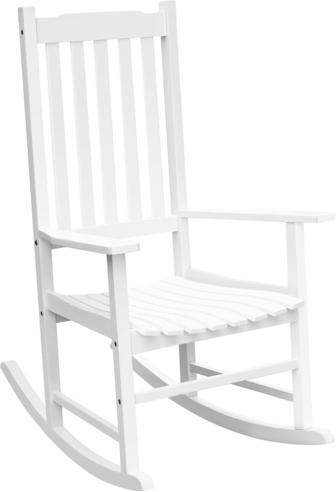 Flamaker Outdoor Rocking Chair Oversized Wooden Patio Chairs by Flamaker