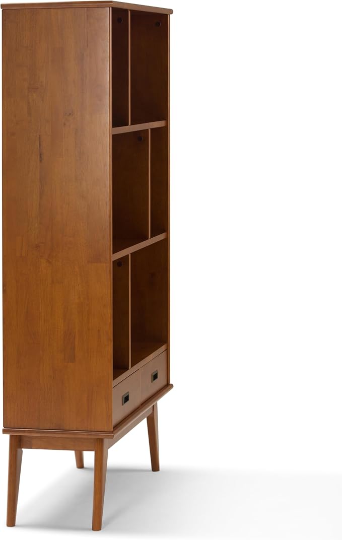 SIMPLIHOME Draper 35 inch Mid-Century Modern 6 Cubbie Bookcase - Image 13