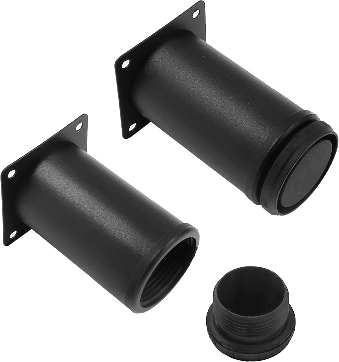 Set of 4 Stainless Steel Furniture Legs 3 Inch, Adjustable Round Cabinet Legs - Image 5