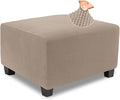 NeColorLife Stretch Ottoman Cover Square Oversized Soft Knitted Jacquard Thick by NeColorLife