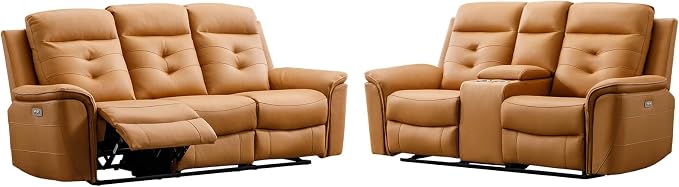 ANJ 2-Piece Faux Leather Power Recliner Sofa Set - Image 8