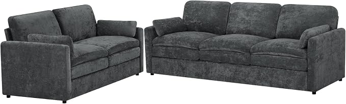 Chenille Upholstered Sofa Set - Image 8