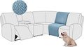 ALIECOM 100% Waterproof Recliner Sectional Couch Covers L Shape Stretch Corner by ALIECOM