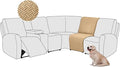 ALIECOM 100% Waterproof Recliner Sectional Couch Covers L Shape Stretch Corner by ALIECOM