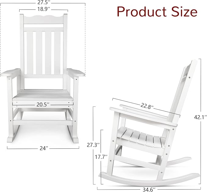 Stoog All-Weather Outdoor & Indoor Rocking Chair, Porch Rocker - Image 3