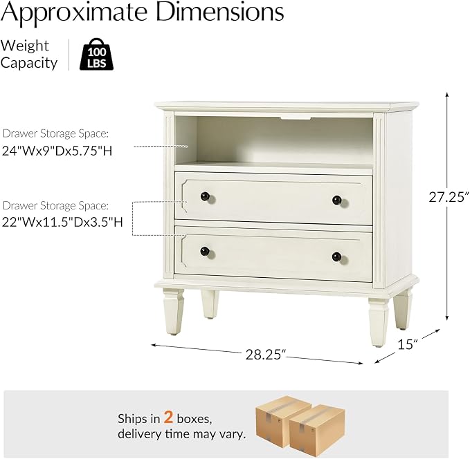 HULALA HOME Farmhouse End Table - Image 2