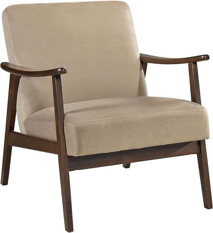 Lexicon Mid Century Modern Chair Velvet Accent Chair - Image 6
