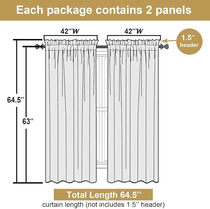 Lecloud Leia Blush Pink Sheer Curtains - Image 3