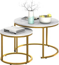 Garden 4 you Nesting Coffee Table Faux White Marble by Garden4you