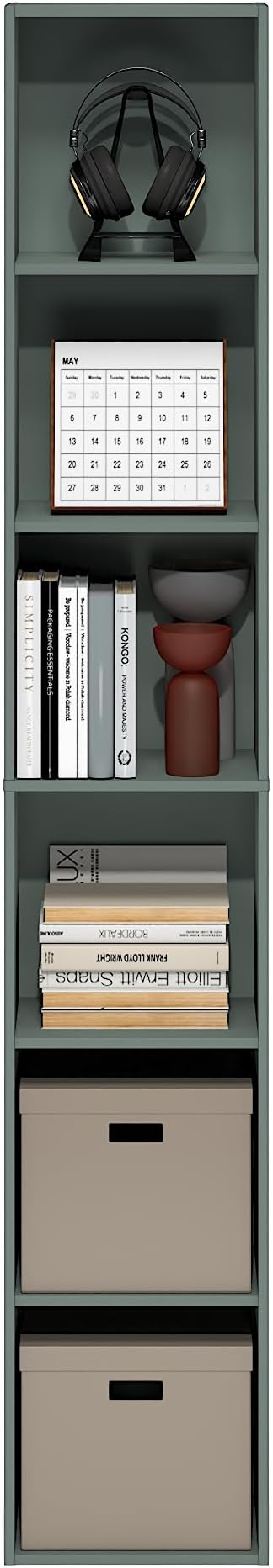 Furinno LUDER Book Shelf, 6-Tier Tall Modern Bookshelf, Bookcase - Image 5