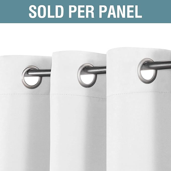 H.VERSAILTEX White Window Curtains 63 Inch Length Thermal Insulated Window - Image 2