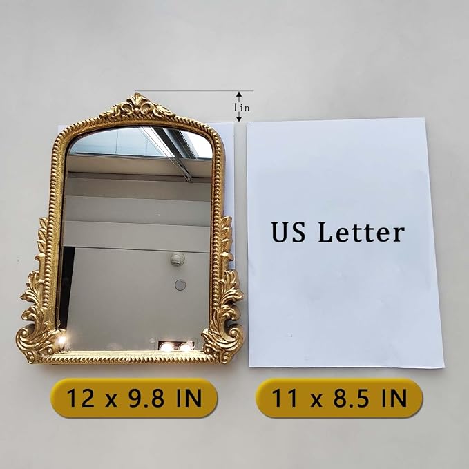 Vintage Makeup Mirror, Vanity Desk Mirror Antique Traditional Tabletop Mirror - Image 2