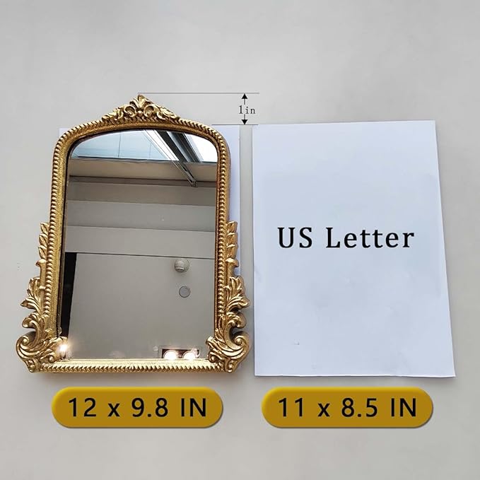 Vintage Makeup Mirror, Vanity Desk Mirror Antique Traditional Tabletop Mirrors - Image 3