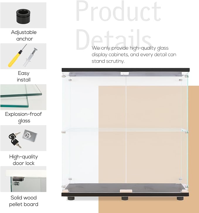 GDJAASJI Glass Display Cabinet - Image 4