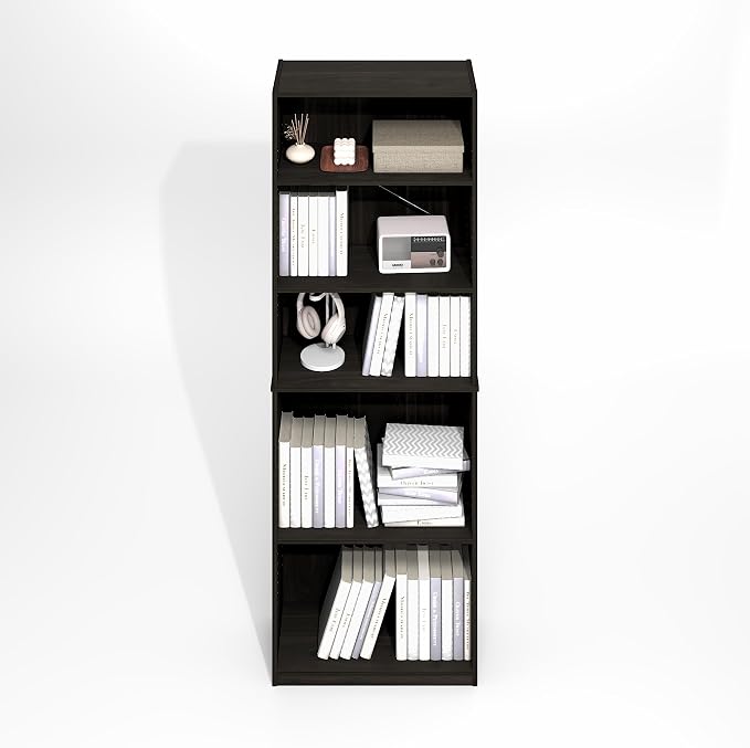 Furinno Jaya Simply Book Shelf, 5-Tier Bookshelf, Bookcase - Image 4