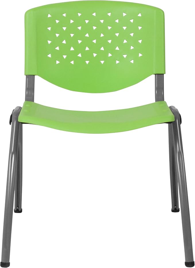 Flash Furniture HERCULES Series 880 lb. Capacity Green Plastic Stack Chair - Image 10