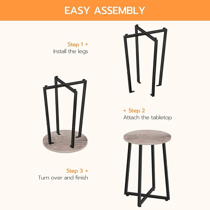 HOOBRO Side Table, Round End Accent Table - Image 9