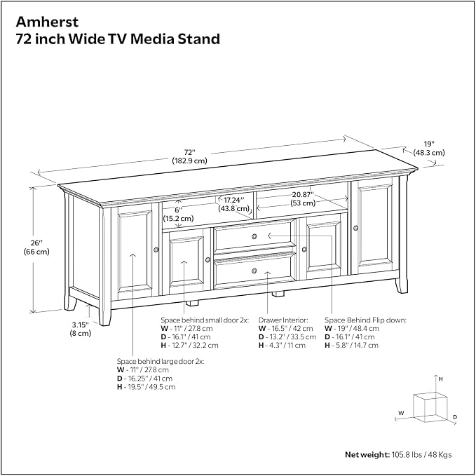SIMPLIHOME Amherst TV Stand - Image 15